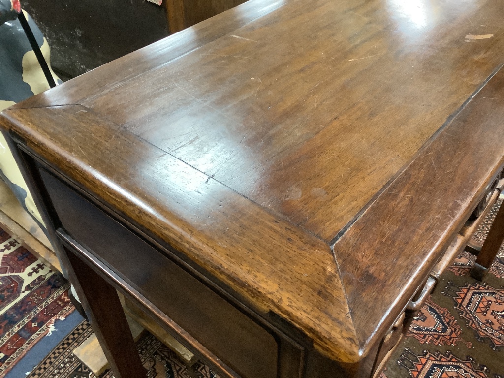 A 19th century Chinese hongmu altar table, width 94cm, depth 43cm, height 83cm
